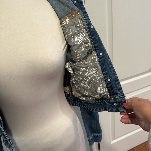 Free People Sz XS Rumors Denim Jacket - Picture 7 of 12